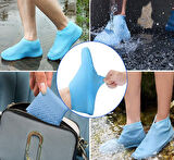 Silikon Ayakkabı Kılıfı Kaymaz Su Kir Geçirmez   L Beden Siyah (5224) AZ-522489Goc004