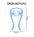 Boyun Bacak Ayak Bel Masaj Aleti Çok Fonksiyonlu Manuel 4 Tekerlekli - Mavi