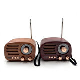 Ahşap Retro Radyo - 1 Adet