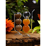 Pipetli Boğumlu Cam Bardak 