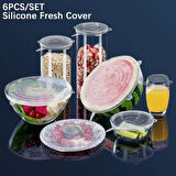 Taze Tutan Silikon Kapak Seti - 6'lı