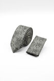 Gri Desenli 6 Cm Kravat 1090240112