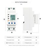 TOMZN Hiking Gerilim Koruma Rölesi Yüksek Alçak Voltaj Akım Koruma 63A Dahili Kontaktör Yıldırım Koruma Voltmetre Gerilim Koruyucu Röle