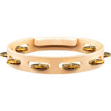 Meinl AE-MTA1B Artisan Maple Wood Solid Brass Jingle 1 Row 10" Tour Tamburin (Natural)