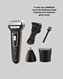 İnsua 3’lü Tıraş Makinesi – 3 Farklı Kesim Başlığı, Güçlü Motor, 60 Dakika Kullanım