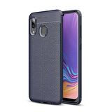 Smcase Huawei Honor 8C Deri Dokulu Silikon Kılıf