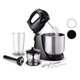 INOX TASLI MİKSER - BLENDER SETİ 5 KADEME HIZ+TURBO HAMUR YOĞURMA+ KASE 300W600ML HAZNE700ML ÖLÇÜ KABI SMX-2731 (5314)