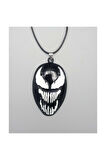 Siyah Marvel - Venom Logo Kolye  Aksesuar Şık Süs