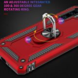 Smcase Xiaomi Mi9 Kılıf Vega Yüzüklü Tank Kapak   Nano Ekran Koruyucu