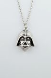 Star Wars - Darth Vader Erkek Kadın Kolye Antik Gümüş Kaplama - 60 cm Düz Zincir