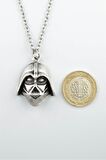 Star Wars - Darth Vader Erkek Kadın Kolye Antik Gümüş Kaplama - 60 cm Düz Zincir