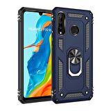 Smcase Huawei P30 Lite Vega Yüzüklü Tank Kapak Kılıf  Nano Ekran Koruyucu