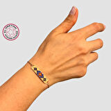Uretti - Buket 8636 El İşi Etnik Desenli Bileklik 21cm - Mavi