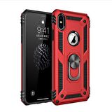Smcase iPhone XS Kılıf Vega Yüzüklü Tank Kapak   Nano Ekran Koruyucu