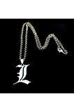 Death Note L Anime Naruto One Piece Gri Metal Zincirli Kolye