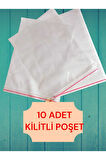 10 ADET KİLİTLİ POŞET TORBA ŞEFFAF BUZDOLABI KINA ÇEREZ KURUYEMİŞ HEDİYE NAYLONU POŞETİ 19x25