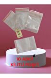 10 ADET KİLİTLİ POŞET TORBA ŞEFFAF BUZDOLABI KINA ÇEREZ KURUYEMİŞ HEDİYE NAYLONU POŞETİ 7x9cm
