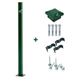 KONAK TEL ÇİT SİSTEMLERİ 10 ADET PANEL ÇİT DİREĞİ 75 CM YEŞİL ASKESUARLAR DAHİL