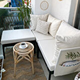 Limni Home Mini Multilounge Bahçe ve Balkon Mobilyası KREM