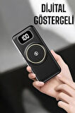 10.000 mAh Powerbank 4 Çıkışlı Dijital Göstergeli Kompakt ve Hafif