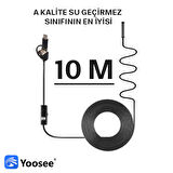 Yoosee 10MT Çift Lens ve Işıklı USB Girişli Çift Kameralı Endeskop Boroskop Yılan Kamera