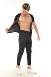 Bay Bayan Fermuarlı Termal Sauna Suit Takım Terleten Atlet ve Tayt Korse Termal Takımı Unisex