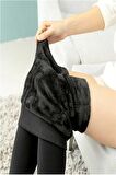 SAUNA SUIT Bayan içi Peluşlu Kışlık Termal Tayt Içlik Siyah Kadın Peluş Tayt Içi Polar Termal Bayan Kışlık Tayt