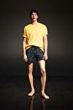 DeFactoFit Regular Fit Baskılı Esnek Dokulu Kısa Boy Sporcu Deniz Şortu A4185AX24HSBK81