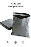 Gri Cepsiz Kargo Poşeti 45x62+5 cm | Yapışkan Bantlı Kargo Zarfı | 100’lü E-Ticaret Poşeti