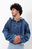Erkek Jean Sweatshirt Koyu Mavi