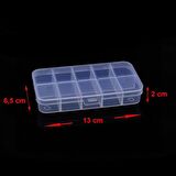 Hayal Sepeti 10 Bölmeli Kapaklı Organizer Kutu 132x69x22 mm