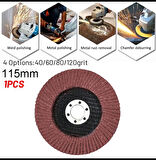 Avuç Taşlama Makinesi İçin 115mm 10 Adet Yaprak Zımpra 10lu Flap Disk Alüminyum Oksit Aşındırma