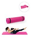 Yoga Minderi Ve Spor Matı Pembe 10mm Taşıma Askılı