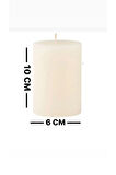 MUMBOX Tekli Blok Baton Silindir Mum (10cm,6cm) 10 cm Yükseklik 6 Cm Çap