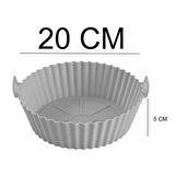 3+1 Silikon Airfryer Pişirme Kalıbı Seti; Gri Yonca+Kırmızı Bölmeli+Siyah Muffin+Yağ Sprey