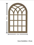 Ahşap MDF Boyanabilir Dekoratif 4 lü Duvar Aynası
