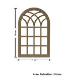 Ahşap MDF Boyanabilir Dekoratif 4 lü Duvar Aynası