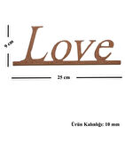 Ahşap Boyanababilir Mdf " Love " Temalı Dekoratif Duvar Yazısı