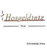 Ahşap Boyanababilir Mdf " Hoşgeldiniz " Temalı Dekoratif Duvar Yazısı