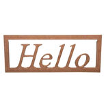 Ahşap Boyanababilir Mdf Çerçeveli " Hello " Temalı Dekoratif Duvar Yazısı