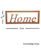 Ahşap Boyanababilir Mdf Çerçeveli " Home " Temalı Dekoratif Duvar Yazısı