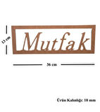 Ahşap Boyanababilir Mdf Çerçeveli " Mutfak " Temalı Dekoratif Duvar Yazısı