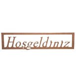 Ahşap Boyanababilir Mdf Çerçeveli " Hoşgeldiniz " Temalı Dekoratif Duvar Yazısı