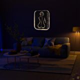Veraart Işıklı Kişiselleştirilebilir Kadın Temalı Tablo Emery Dekoratif Gece Lambası 60 cm