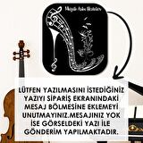 Veraart Işıklı Kişiselleştirilebilir Müzik Temalı Tablo Kadın Ayakkabısı Dekoratif Gece Lambası 40 cm