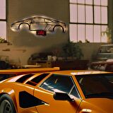Veraart Işıklı Kişiselleştirilebilir Araba Temalı Tablo Lamborghini Dekoratif Gece Lambası 100 cm