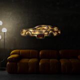 Veraart Işıklı Kişiselleştirilebilir Araba Temalı Tablo Delorean Dekoratif Gece Lambası 80 cm