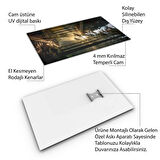 Doğa Manzaralı Cam Tablo - Karışık - Dikey Motif 01-022