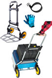 XL Büyük Boy 120Kg Kapasiteli Katlanır El Arabası Teleskopik 360° Döner Kol ve Kaymaz Tekerlekler