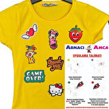 ÜTÜ İLE YAPIŞAN 4 ADET ÖRME KUMAŞ ARMA YIRTIK KAPATICI PRATİK YAMA TEKSTİL PATCH MiCKEY MOUSE